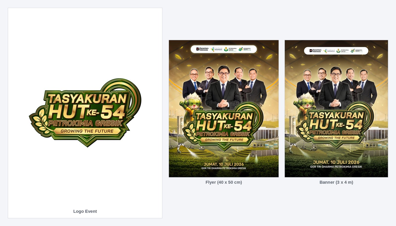Portofolio Tasyakuran 54 Petro gambar 2 logo flyer banner